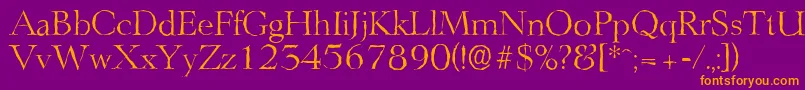 LingwoodantiqueLightRegular Font – Orange Fonts on Purple Background