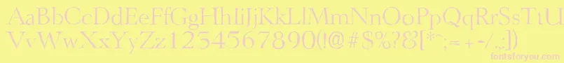 LingwoodantiqueLightRegular Font – Pink Fonts on Yellow Background