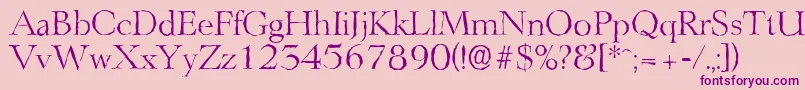 LingwoodantiqueLightRegular Font – Purple Fonts on Pink Background