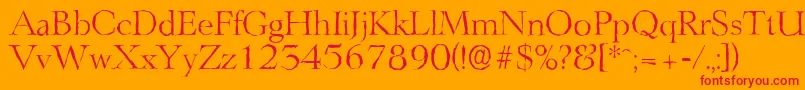 LingwoodantiqueLightRegular Font – Red Fonts on Orange Background