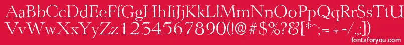 LingwoodantiqueLightRegular Font – White Fonts on Red Background