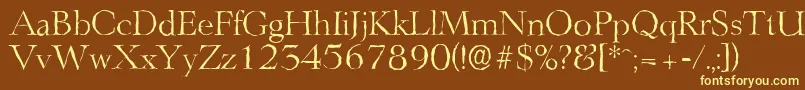 LingwoodantiqueLightRegular Font – Yellow Fonts on Brown Background