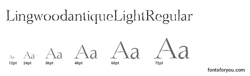 Größen der Schriftart LingwoodantiqueLightRegular