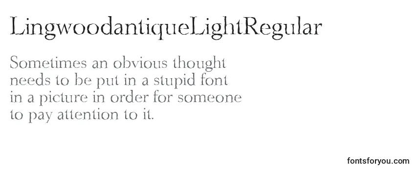 LingwoodantiqueLightRegular フォントのレビュー