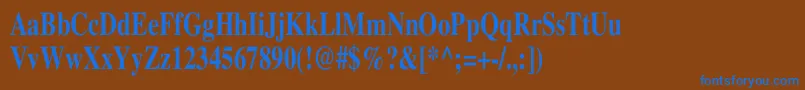 TimesBoldCn Font – Blue Fonts on Brown Background