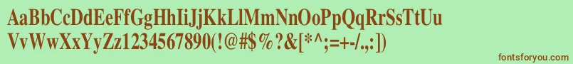 TimesBoldCn Font – Brown Fonts on Green Background