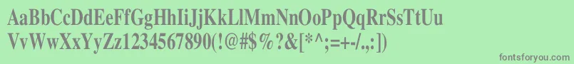 フォントTimesBoldCn – 緑の背景に灰色の文字