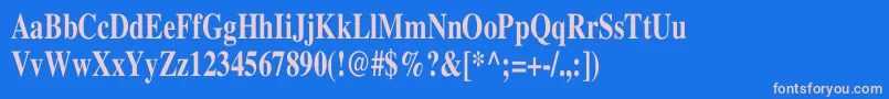 TimesBoldCn Font – Pink Fonts on Blue Background