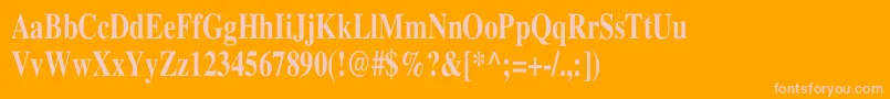 TimesBoldCn Font – Pink Fonts on Orange Background