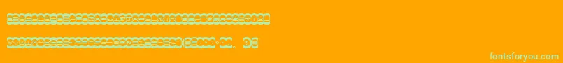 MisterDope Font – Green Fonts on Orange Background