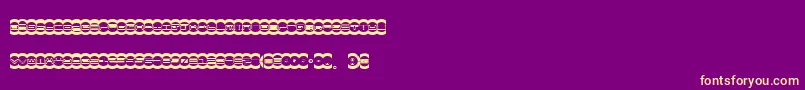 MisterDope Font – Yellow Fonts on Purple Background