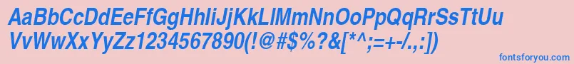 ContextExtraCondensedSsiBoldExtraCondensedItalic Font – Blue Fonts on Pink Background
