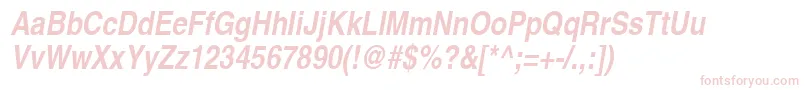 ContextExtraCondensedSsiBoldExtraCondensedItalic Font – Pink Fonts on White Background