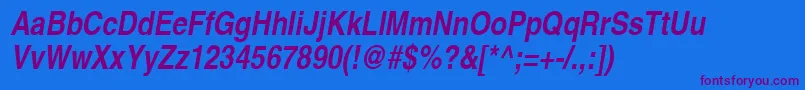 ContextExtraCondensedSsiBoldExtraCondensedItalic Font – Purple Fonts on Blue Background
