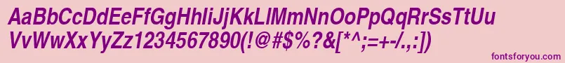 ContextExtraCondensedSsiBoldExtraCondensedItalic Font – Purple Fonts on Pink Background