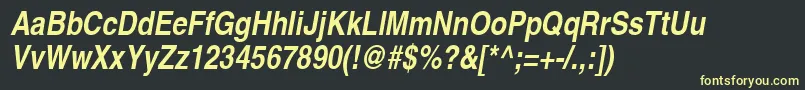 ContextExtraCondensedSsiBoldExtraCondensedItalic Font – Yellow Fonts on Black Background