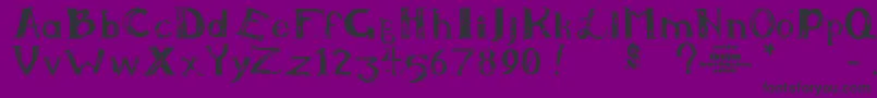 Kiralynn-fontti – mustat fontit violetilla taustalla