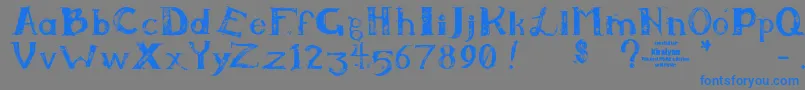 Шрифт Kiralynn – синие шрифты на сером фоне