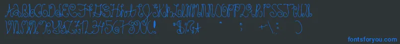 Schosszeit Font – Blue Fonts on Black Background