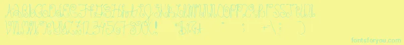Więcej informacji o czcionce Schosszeit Czcionka Schosszeit – zielone czcionki na żółtym tle