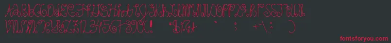 Schosszeit Font – Red Fonts on Black Background