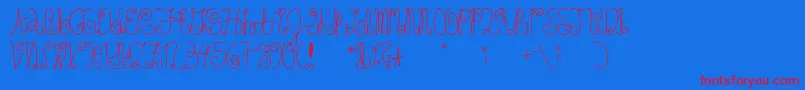Schosszeit Font – Red Fonts on Blue Background