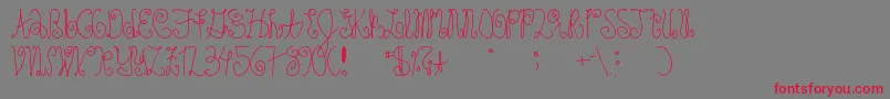Schosszeit-Schriftart – Rote Schriften auf grauem Hintergrund