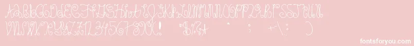 Schosszeit Font – White Fonts on Pink Background