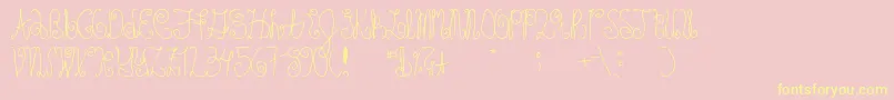 Schosszeit Font – Yellow Fonts on Pink Background