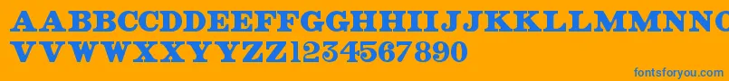 OldStreetSigns Font – Blue Fonts on Orange Background