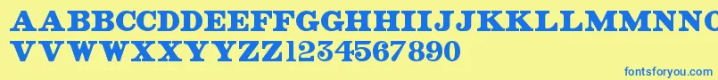 OldStreetSigns Font – Blue Fonts on Yellow Background