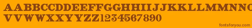OldStreetSigns Font – Brown Fonts on Orange Background