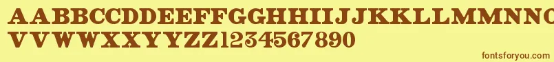 More about OldStreetSigns Font OldStreetSigns Font – Brown Fonts on Yellow Background