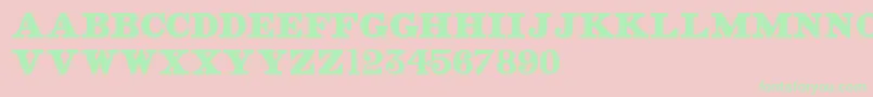 Police OldStreetSigns – polices vertes sur fond rose
