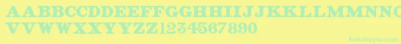 OldStreetSigns Font – Green Fonts on Yellow Background