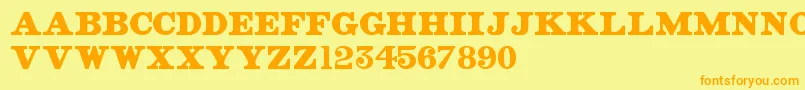 OldStreetSigns Font – Orange Fonts on Yellow Background