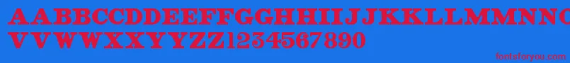 OldStreetSigns Font – Red Fonts on Blue Background