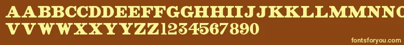 OldStreetSigns Font – Yellow Fonts on Brown Background