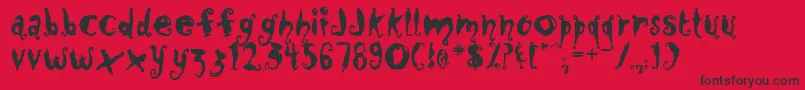 Closm Font – Black Fonts on Red Background