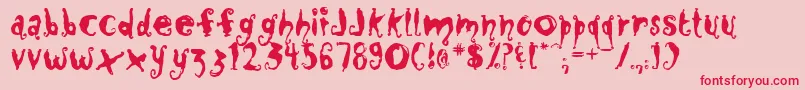 Closm Font – Red Fonts on Pink Background
