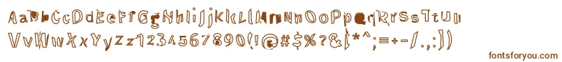 Throughtheblackreverse Font – Brown Fonts on White Background