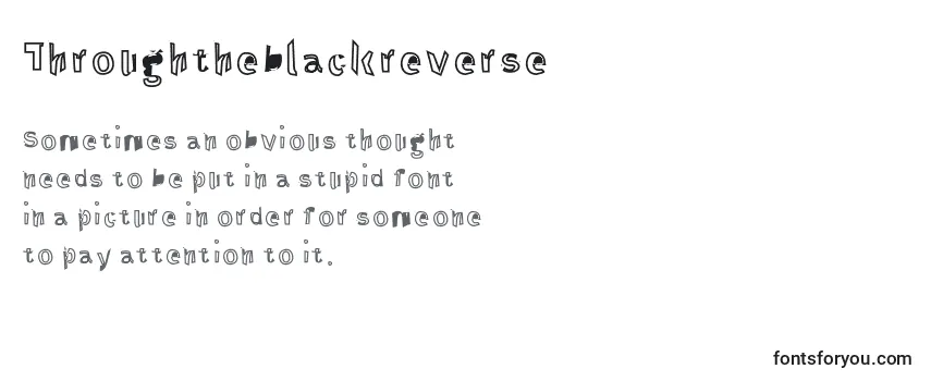 Шрифт Throughtheblackreverse