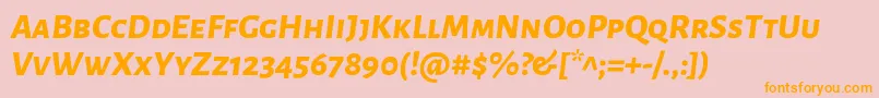 Шрифт AlegreyasansscExtrabolditalic – оранжевые шрифты на розовом фоне