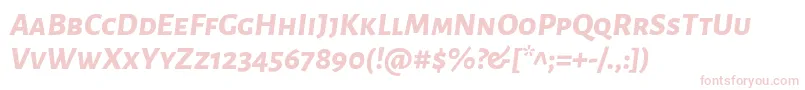 AlegreyasansscExtrabolditalic Font – Pink Fonts on White Background
