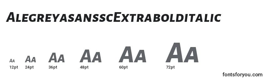 AlegreyasansscExtrabolditalic Font Sizes