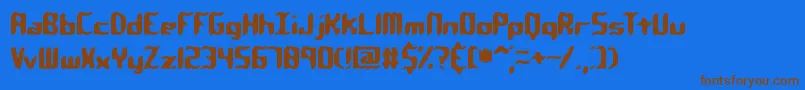 Шрифт QlumpyBrk – коричневые шрифты на синем фоне