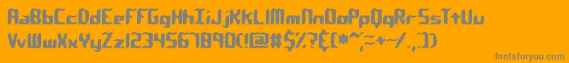 フォントQlumpyBrk – オレンジの背景に灰色の文字