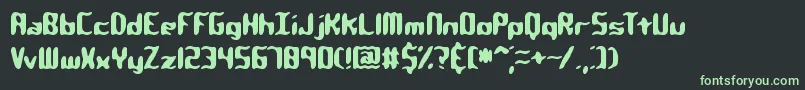 QlumpyBrk Font – Green Fonts on Black Background