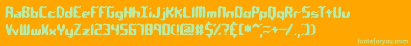 Шрифт QlumpyBrk – зелёные шрифты на оранжевом фоне