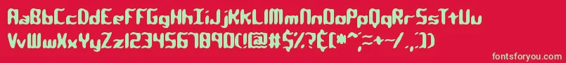 QlumpyBrk Font – Green Fonts on Red Background